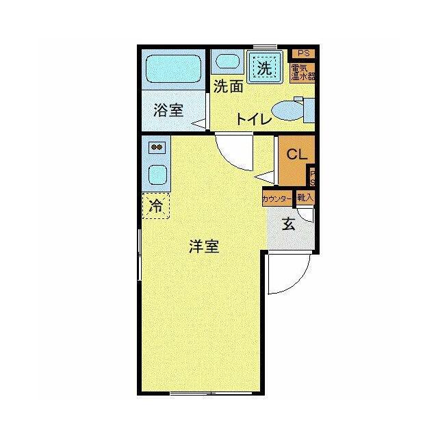 KOUSOU秋葉原 部屋番号401(ワンルーム/4階)の間取り写真