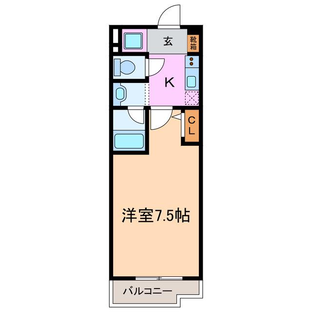 アーバンポイント豊田(1K/14階)の間取り写真