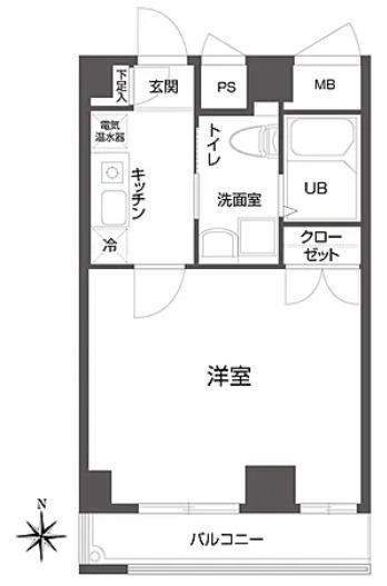 クローバーステイ秋葉原(1K/12階)の間取り写真