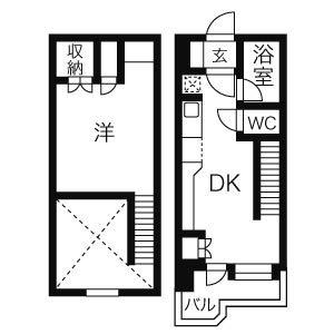 サンシャイン・シティー21 メゾネット(1LDK/10階)の間取り写真