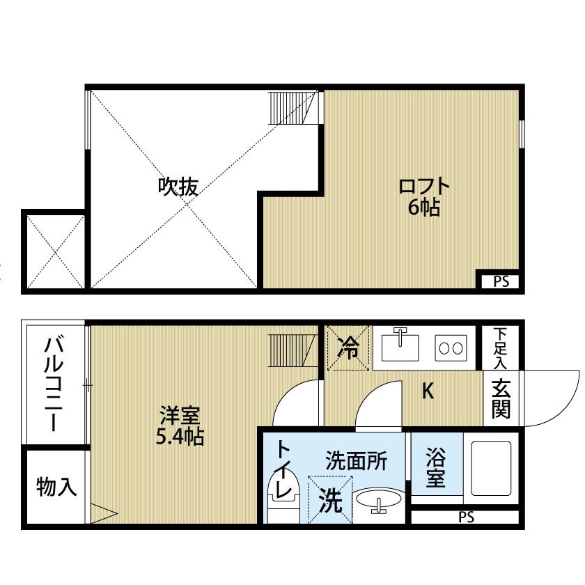EXCEED(1K/1階)の間取り写真