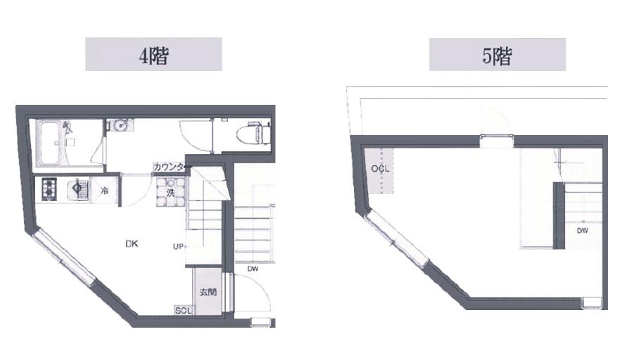 プラティーク神楽坂DUAL(1DK/4階)の間取り写真