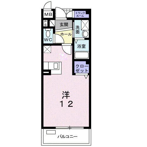 LA CITTA ETERNA(1K/3階)の間取り写真