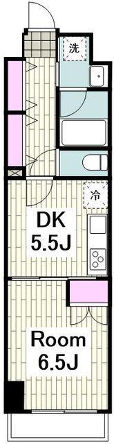 N-FLATS 横浜関内(1DK/10階)の間取り写真