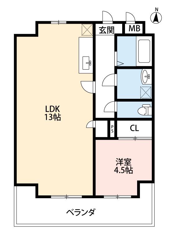 クライマックス(1LDK/2階)の間取り写真