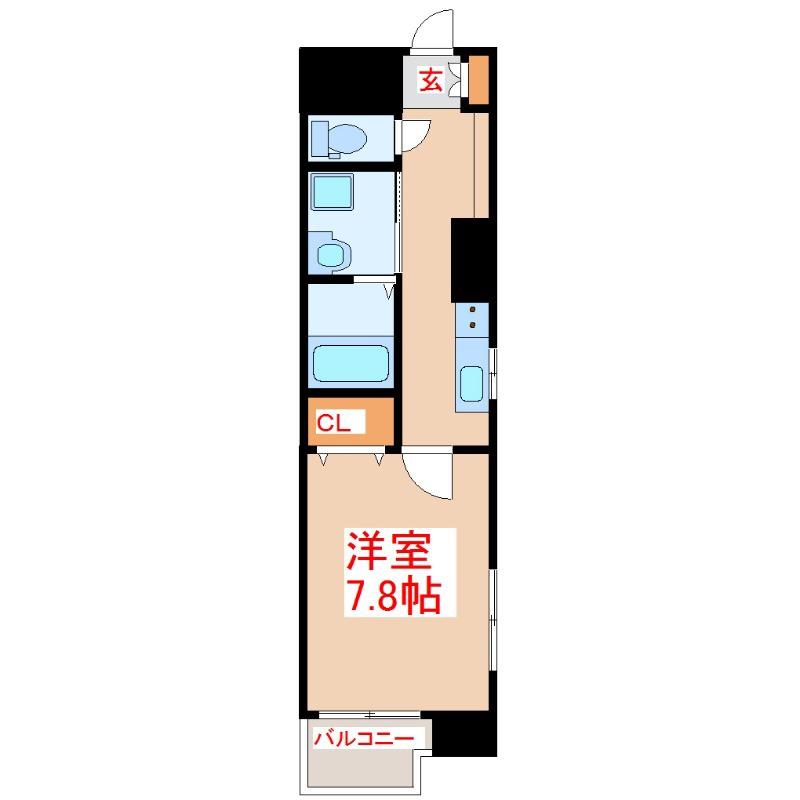 MARTINI上之園(1K/8階)の間取り写真