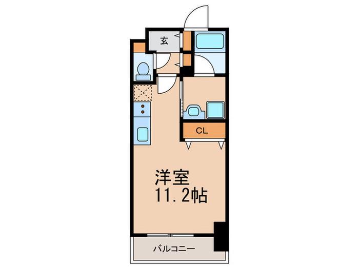 レジデンシア尾頭橋(ワンルーム/9階)の間取り写真