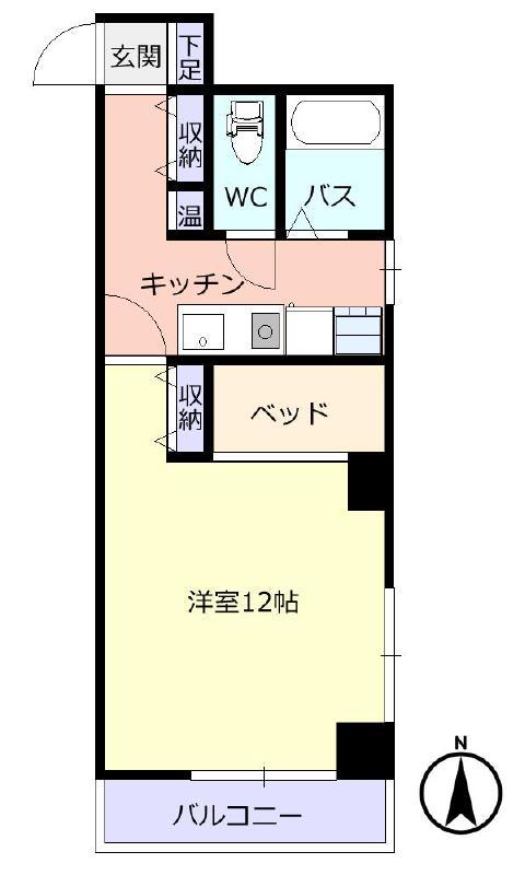 IGビル(1K/3階)の間取り写真