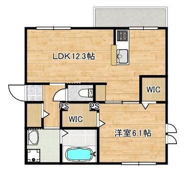 ARCHANGELアークエンジェル(1LDK/2階)の間取り写真
