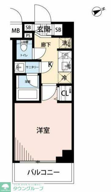 マイナビSTAY溝の口(1K/3階)の間取り写真