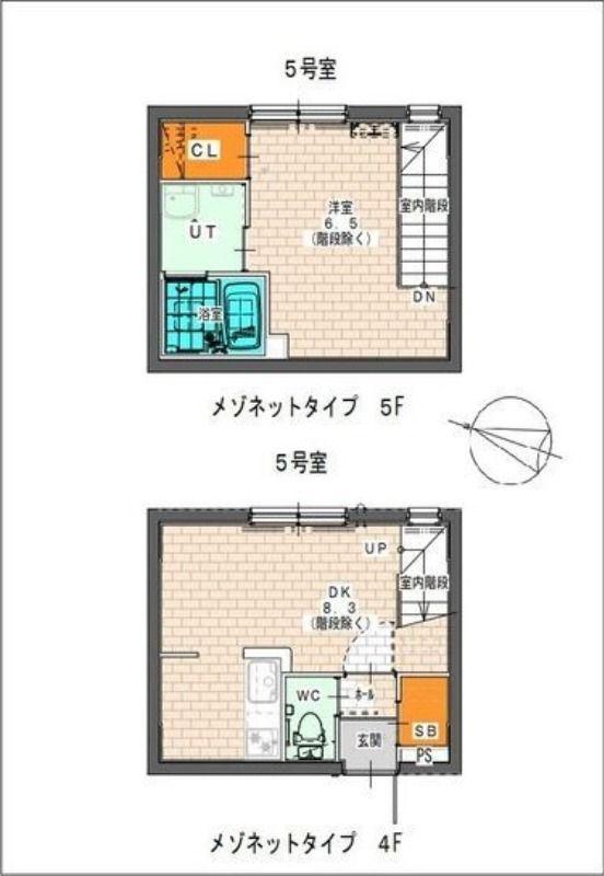 PARTIRE N21(1DK/4階)の間取り写真