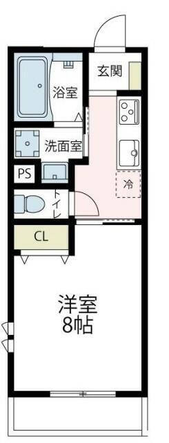 東急東横線 妙蓮寺駅 徒歩7分 2階建 築7年(1K/1階)の間取り写真