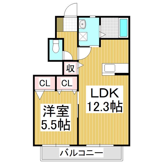 ステラハイム(1LDK/1階)の間取り写真