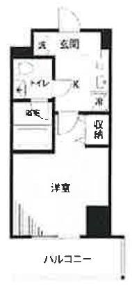 プライムアーバン川口(1K/9階)の間取り写真