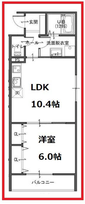 エクセルシス(1LDK/3階)の間取り写真