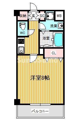 リアライズ神戸ウエスト(1K/2階)の間取り写真
