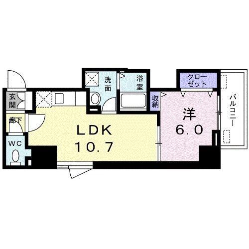セジュール・モリ(1LDK/2階)の間取り写真