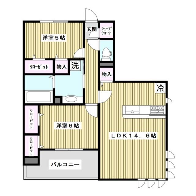 ファミール高島平(2LDK/3階)の間取り写真