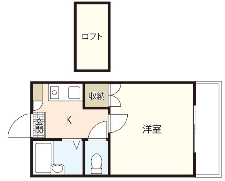 スイート関(1K/2階)の間取り写真