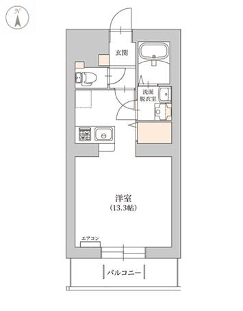 アラモファミリア杉崎町(ワンルーム/1階)の間取り写真