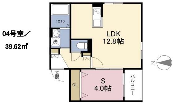 大今里マンションPJ(1LDK/2階)の間取り写真