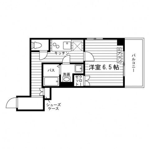 ビッグバン京都西陣(1K/3階)の間取り写真