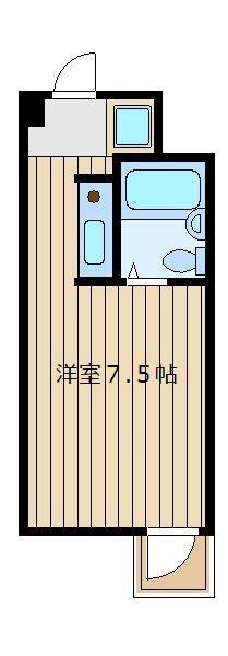 ハイムレオ(ワンルーム/2階)の間取り写真