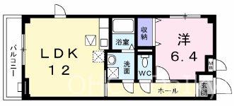 ハイツ赤坂(1LDK/2階)の間取り写真
