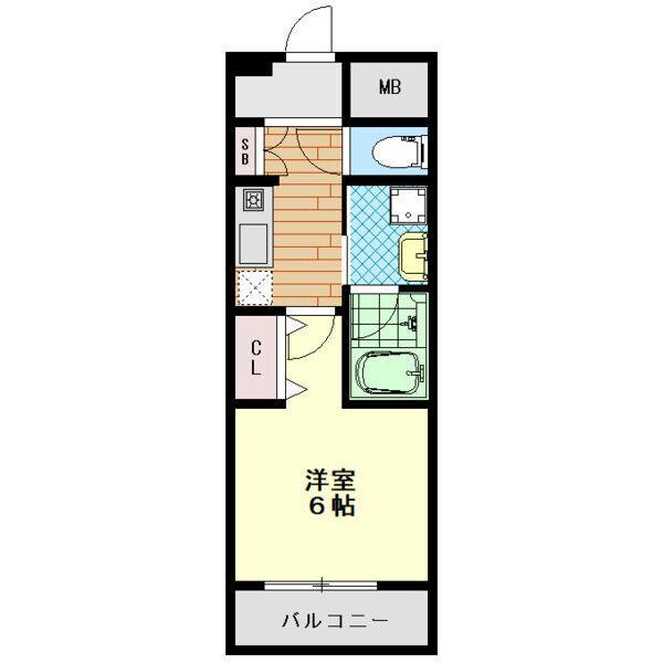 NEXT STAGE本町(1K/4階)の間取り写真