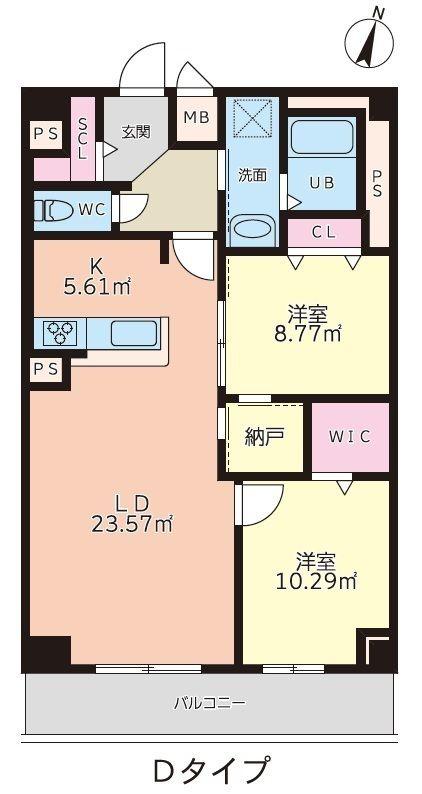 FARMAISON(2LDK/8階)の間取り写真