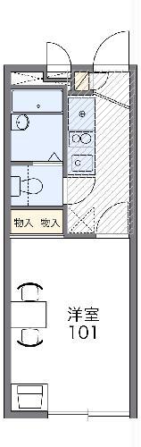 レオパレス新百合(1K/3階)の間取り写真
