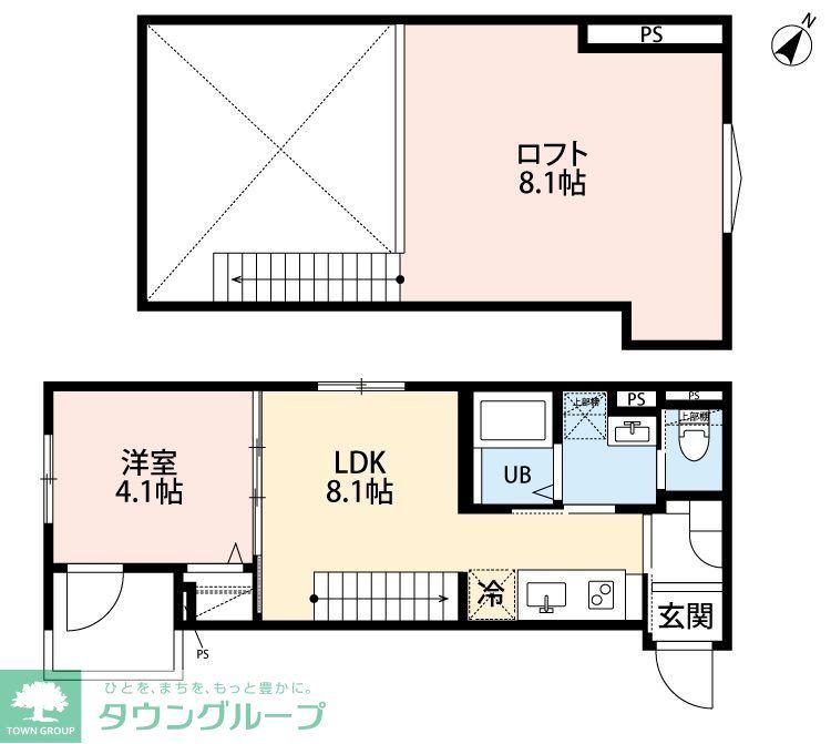 ROBOT HOME 北柏III(1LDK/1階)の間取り写真
