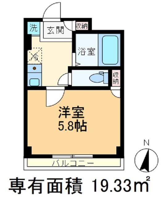 メゾン山王(1K/3階)の間取り写真