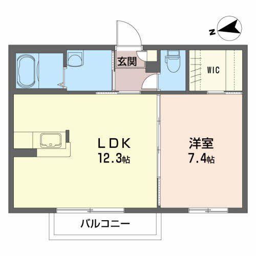 シャーメゾンソレイユ(1LDK/2階)の間取り写真