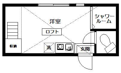 アーバンプレイス早稲田VI(ワンルーム/2階)の間取り写真
