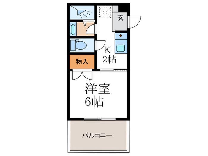 K.S.R(1K/1階)の間取り写真