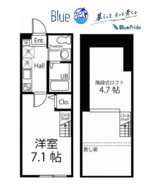 BLOOMBASE TERRACE(1K/1階)の間取り写真