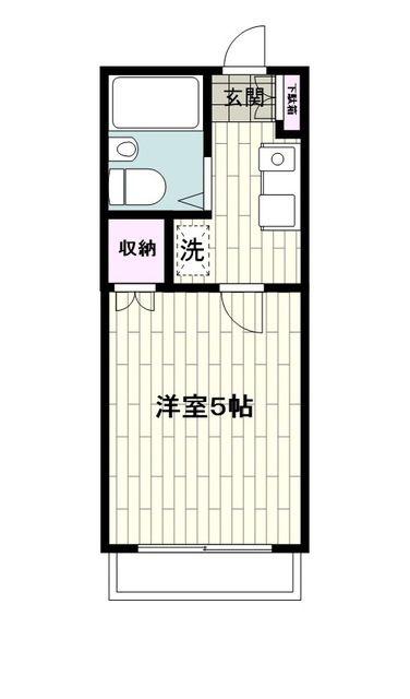 アドバンス湘南II(1K/2階)の間取り写真