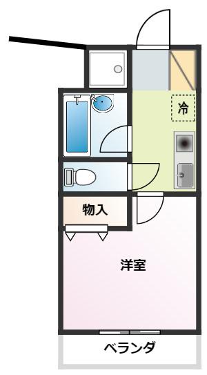 高島屋マンションII(1K/3階)の間取り写真
