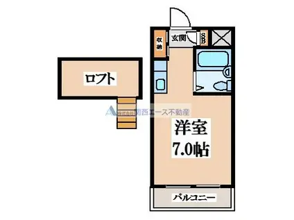 グランアクア東大阪(ワンルーム/2階)の間取り写真