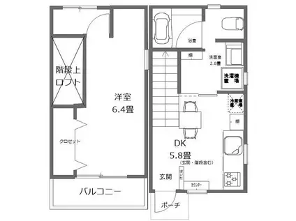 あどれっせ・S35(1DK/1階)の間取り写真