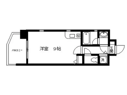 ロマネスク小笹第3(ワンルーム/4階)の間取り写真