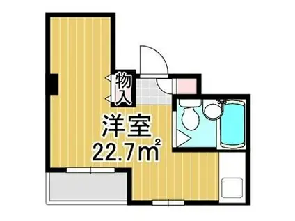シャトー第9神戸(ワンルーム/1階)の間取り写真