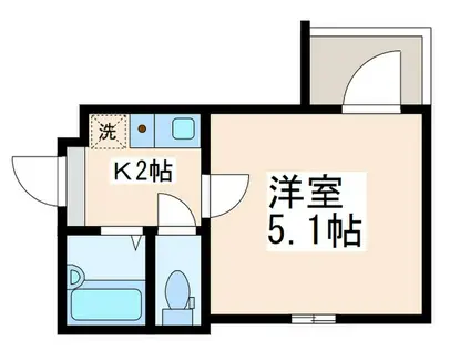 シャンテお花茶屋II(1K/2階)の間取り写真
