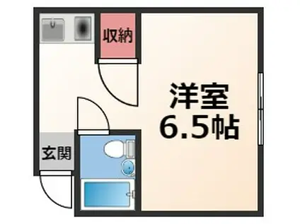 ジオナ新今里(ワンルーム/2階)の間取り写真