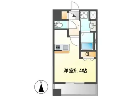 アンナマリー大喜(ワンルーム/8階)の間取り写真