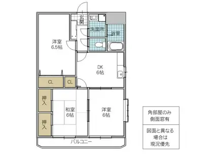 フローラルコート(3DK/3階)の間取り写真