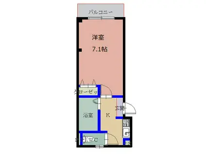 ハイツRYOGA(1K/3階)の間取り写真