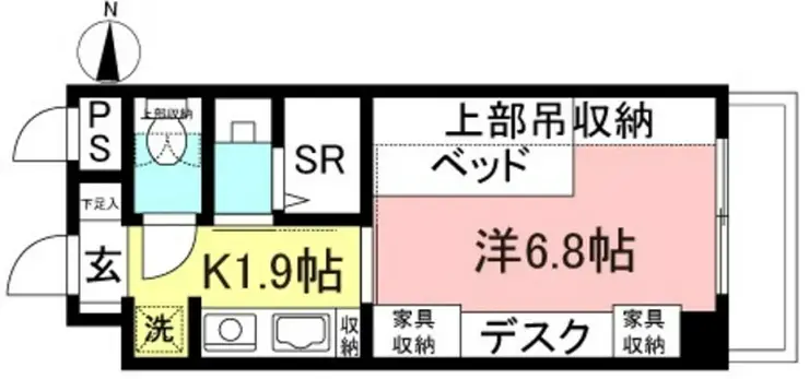 サウスフィールド 3階階 間取り