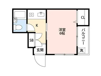 シグナス大倉山(1K/2階)の間取り写真